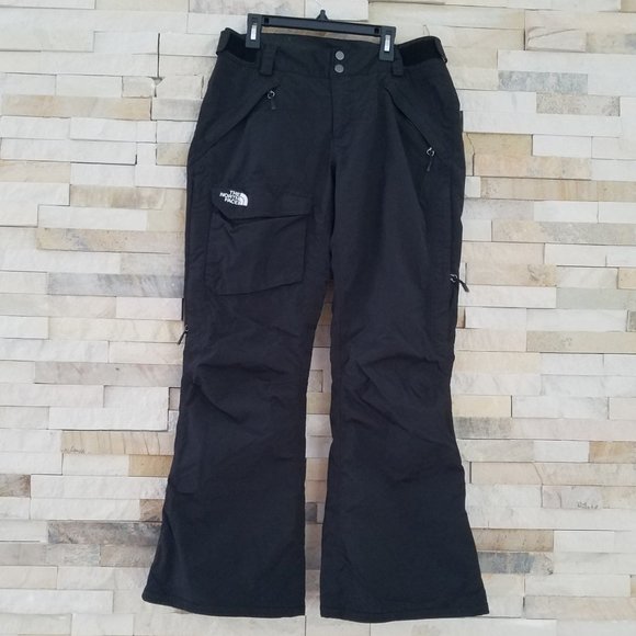 North Face Snow Pants Womens Small Black Ski Bibs Snowboard Winter Snowsuit Suit